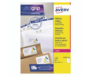 Avery Lsr Addr Lbl 1TV PK500 WHT