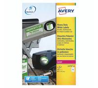 Avery Heavy Duty White Labels Laser Compatible Outdoor Industrial Use L4776-20