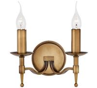 Avery Luxury Twin Wall Light Antique Brass Traditional Candelabra Lamp Holder