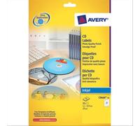 Avery Media Labels Diametro 117 mm Bianco