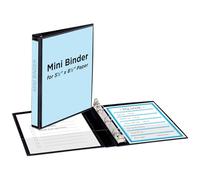 Avery Mini Durable View Binder for 5.5 x 8.5 Inch Pages, 0.5 inch Round Ring, 1 Binder - Black (27725)