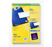 Avery J8659-25 Printable, customisable Mini Filing Labels, 270 Labels Per A4 Sheet, White