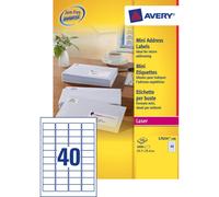 Avery Mini Multipurpose Labels 45.7 X 25.4 Mm White Pack 4000 Labels - L7654-100