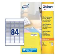 Avery labels L7656-25 Slide label Ultragrip, Jam Free 84/sht, 25 sht/pk 2100 tot