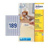 Avery White Removable Mini Labels