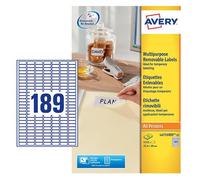 Avery White Removable Mini Labels