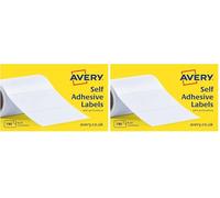 Avery Multipurpose Roll Labels, 102 x 49 mm, Blank White Stickers, 190 Labels per Roll (AL03) (Pack of 2)