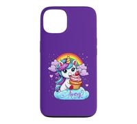 Avery Name Purple Personalized Unicorn With Cupcake Case for iPhone 13