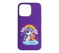 Avery Name Purple Personalized Unicorn With Cupcake Case for iPhone 15 Pro Max