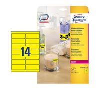 Avery Laser Label 99.1x38.1mm Neon Yellow (Pack of 350) L7263-25