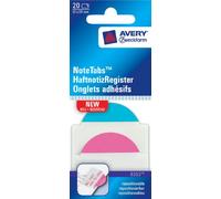 Avery NoteTab Round Repositionable Write-on Tabs 51x38mm Neon Red Blue Ref 8353 [Pack of 20]