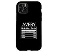 Avery Nutrition Facts Class Sass Style Funny Name Parody Case for iPhone 11 Pro