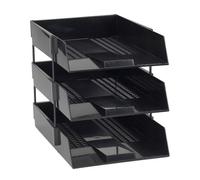 Avery 404B-118 DTR Metal Risers for Letter Trays, Pack of 4, 118mm - Black