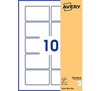 Avery - Pack of 100 Rectangular Self-Adhesive Labels, White Paper, 80 x 50 mm, Customisable and Printable Laser, Inkjet and Copier (PPW-80 x 50.FR)