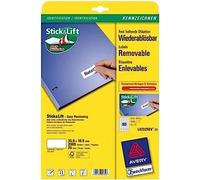 AVERY - Pack of 2000 self-Adhesive and Removable Labels, Customizable and Printable, Size 35.6 x 16.9 mm, Laser/Inkjet Printing, (L4732REV-25)