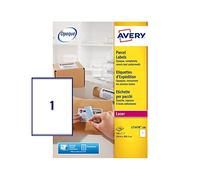 Avery L7167B Printable, Customisable Parcel Labels, Laser Printers, 1 Label Per A4 Sheet, 100 Labels, BlockOut