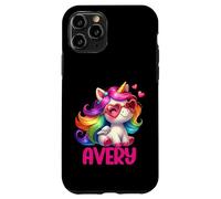 Avery Personalized Name Colorful Unicorn Women Girls Case for iPhone 11 Pro