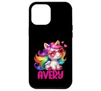Avery Personalized Name Colorful Unicorn Women Girls Case for iPhone 12 Pro Max