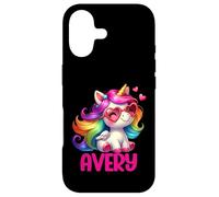 Avery Personalized Name Colorful Unicorn Women Girls Case for iPhone 17