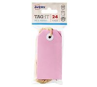 Avery Pink Swing Gift Tags with String, 96 x 48 mm, 24 Tags (13201)