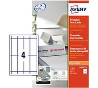 Avery Place Card L4794-10 No A4 White 4.5 x 12 cm Pack of 40