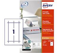 Avery Place Card L4796-20 No A4 White 6 x 21 cm Pack of 20