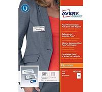 Avery Polar Name Badges - Matt Steel with Magnet