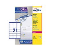 Avery Ultragrip Laser Labels 63.5x38.1mm Wht (Pack of 10500) L7160-500
