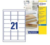Avery Printable, Customisable Address Mailing Labels, Inkjet Printers, 21 per A4 Sheet, 525 Labels, Quickdry (J8560), 25 Sheets