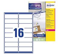 Avery Printable, Customisable Address Mailing Labels, Laser Printers, 16 Per A4 Sheet, 250 Sheets Per Pack 4000 Labels, Quickpeel
