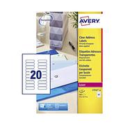 Avery L7552-25 Transparent 500pc(s) self-adhesive label