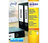 Avery Laser Filing Label Lever Arch File 200x60mm 4 Labels per Sheet White (Pack 40 Labels) L7171-10