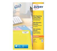 Avery Printable, Customisable Mini Labels, Laser Printers, 84 Labels Per A4 Sheet, 8400 Labels, Quickpeel (L7656), White, 46 X