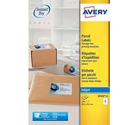 Avery J8166-25 Inkjet Parcel Labels 99.1mm x 93.1mm - White (150 Labels)