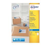 Avery Printable, Customisable Parcel Shipping Labels, Inkjet Printers, 2 Labels Per A4 Sheet, 200 Labels, Quickdry (J8168), White, 100 Sheets
