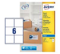 Avery Inkjet Labels J8166-100 QuickDRY 99.1x93.1mm 6 per Sheet White Pack of 600