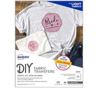 Avery Printable Heat Transfer Paper for Light Fabrics, 8.5" x 11", Inkjet Printer Compatible, 18 Sheets of Iron On Transfer Paper, Great for Custom Shirts, Uniforms, Gifts, and More (8938)