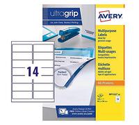 Avery Printable, Multi Purpose Labels, All Printers, 99.1 x 38.1 mm, White, 14 Labels per Sheet, 560 Blank Labels per Pack (MP7163-40)