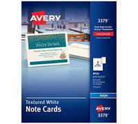 Avery Printable Note Cards, 4.25" x 5.5", Two-Sided Printing, Matte White, 2 Pack, 100 Cards Total (5813)