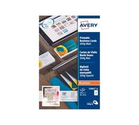Avery Printable Single-Sided Business Cards - 85 x 54 mm, 10 Cards per A4 Sheet, White, Pack of 250, C32011-25