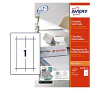 Avery White 210 x 60 mm Laser & Inkjet Printable Tent Cards - 1 Per Page - 20 Sh