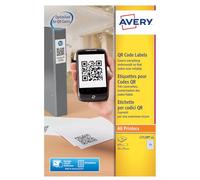 Avery Printer, Customisable Square Product/QR Code Labels, Blank White A4 Sticker Sheets, 35mm, 35 Labels per Blank A4 Sheet, L7120-25