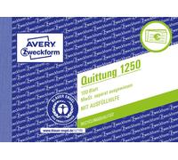 Avery Purpose 1250 Acknowledgment VAT Separately indicated (A6 Cross, 100 Sheets