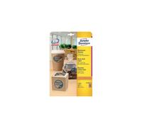 Avery Purpose Form L7103-25 Product-Labels, Oval, 42.3 x 63.5 mm, 25 Sheet, 450 pcs, Natural Brown