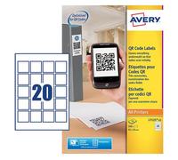 Avery QR Code Label 45x45mm 20 Per A4 Sheet White (Pack 500 Labels) - L7121-25