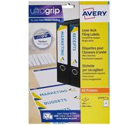 Avery Quickdry, Printable, Filing Labels, Lever Arch Filing, 200 x 60 mm, Whi...