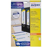 Avery L7171-25 Self-Adhesive Lever Arch File Labels, 4 Labels Per A4 Sheet, 100