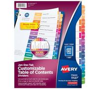 Avery Ready Index Table of Contents Dividers, Jan-Dec, 12 Tabs, Case Pack of 24 Sets (11127)