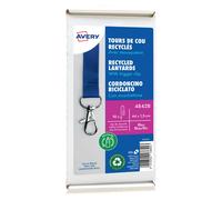 Avery Recycled Lanyard Blue With Trigger Clip Blue Pack 10 - 4842B