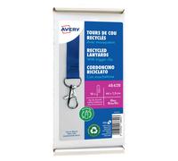 Avery Recycled Lanyards with Trigger/Quick Release Clip - Pack of 10, Blue, 4842B